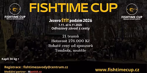 FISHTIME CUP jezero \u0160T\u00cdT podzim 2026