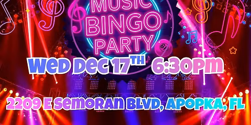 Music Bingo Party @ Hurricane Grill & Wings Apopka