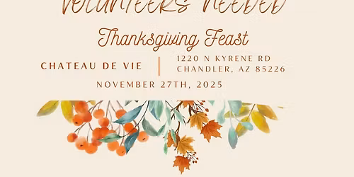 THANKSGIVING - Donations Needed