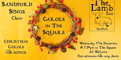 Sandford Carols in the Square, outside The Lamb Inn