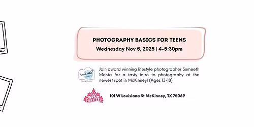 Photography Basics for Teens