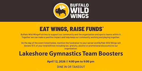 Eat wings raise funds!