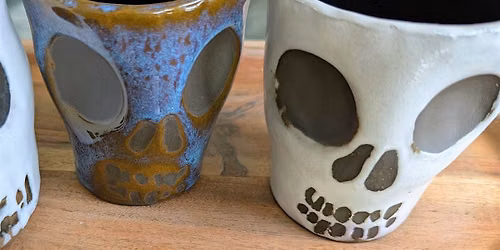 Ceramic Skull Cups w\/ Tara