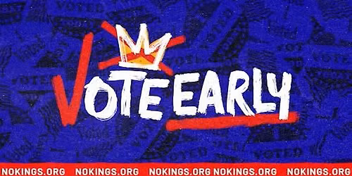 NO KINGS 4: Vote Early Williamsburg, Virginia and Flu Vaccination Clinic, October 17, 2026