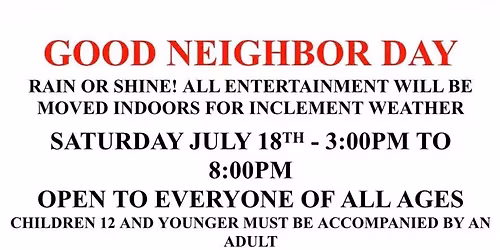 GOOD NEIGHBOR DAY