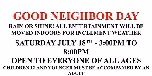 GOOD NEIGHBOR DAY