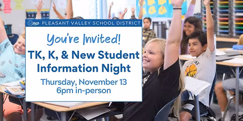 PVSD TK, K, & New Student Information Night