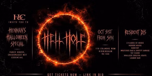 HENMAN &amp; COOPER -  Henman's Hell Hole- HALLOWEEN SPECIAL - BIRMINGHAM SATURDAY 31st OCTOBER