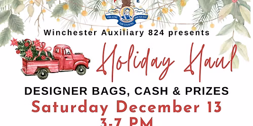 Holiday Haul - Auxiliary 824 Fundraiser