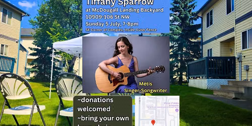 Tiffany Sparrow at McDougall Landing Backyard (Sun 5 July, 7-8pm)
