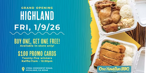 Ono Hawaiian BBQ Highland Grand Opening Luau