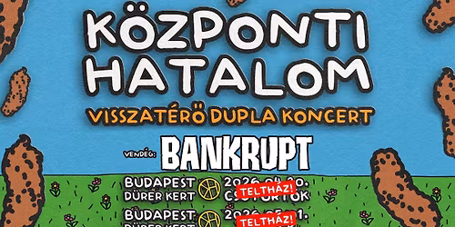 ELS\u0150 NAP SOLD OUT! K\u00f6zponti Hatalom - DUPLA visszat\u00e9r\u0151 koncert - Budapest, D\u00fcrer Kert