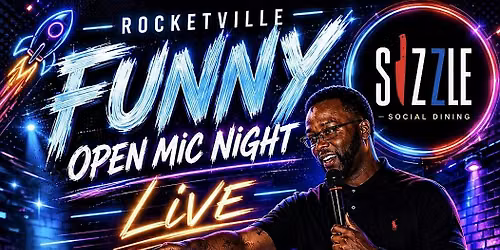 ROCKETVILLE FUNNY OPEN MIC.