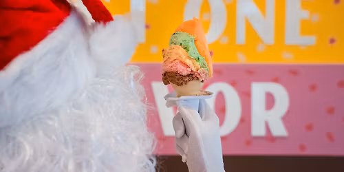 Pictures with Santa at The Original Rainbow Cone