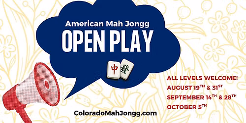 Mah Jongg Open Play Happy Hour - Sept 28