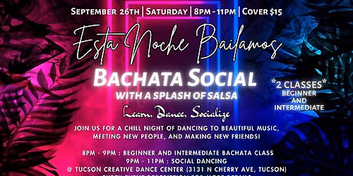 Esta Noche Bailamos Bachata Social - Two Bachata Classes!