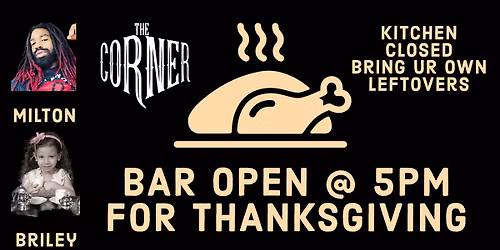 Thanksgiving Bar Hours!