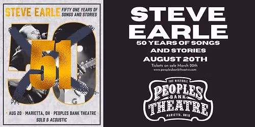 Steve Earle: 51 Years of Songs and Stories