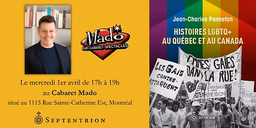 Lancement | Histoires LGBTQ + au Qu\u00e9bec et au Canada (Jean-Charles Panneton)