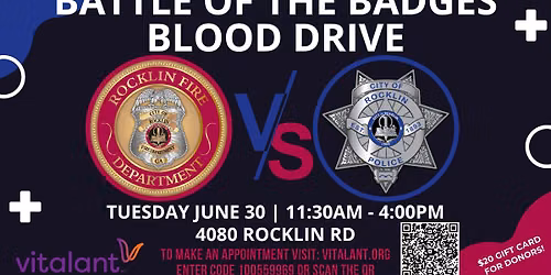 Battle of the Badges Blood Drive - Police vs Fire