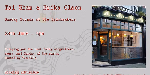 Tai Shan & Erika Olson at Tom Cole's Sunday Sounds at the Brickmaker's June