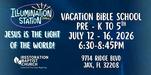 Illumination Station VBS 2026 | July 12\u201316 | FREE!