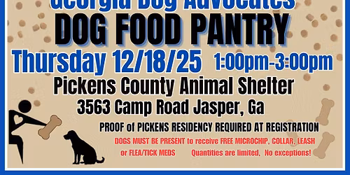 DOG FOOD PANTRY - PICKENS CO, GA