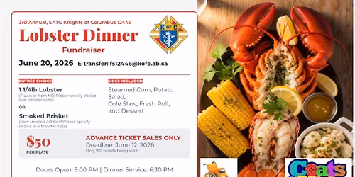 Lobster dinner fundraiser. 