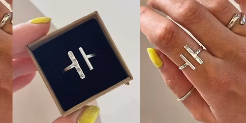 Stamped & Textured Silver Bar Ring Workshop 