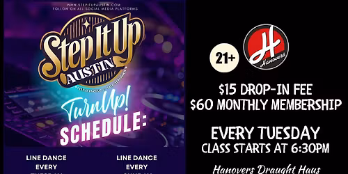 Step It Up ATX: Line Dance Class at Hanovers Pflugerville