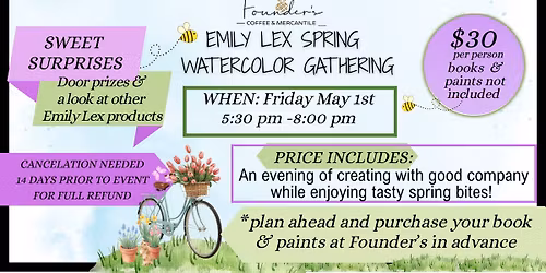 Emily Lex Spring Watercolor Gathering - An Evening in Full Bloom