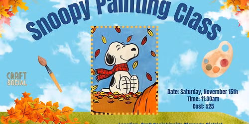 Snoopy Painting Class at Craft Social