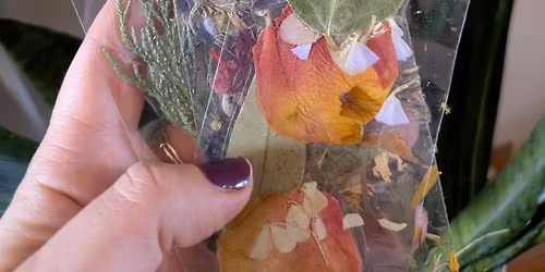 Dried floral bookmark