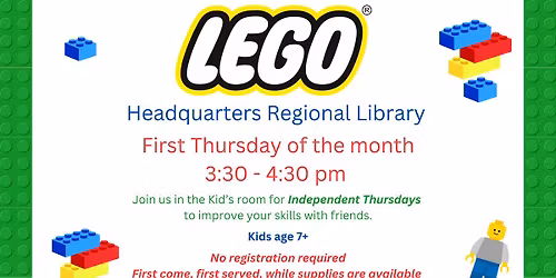 LEGO Club at Headquarters Regional Library