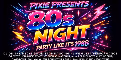 80's Night ! Party like its 1988