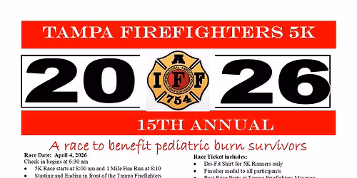 Tampa Firefighters 15TH Annual 5K and 1 Mile Fun Run