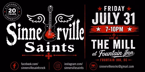 Sinnerville Saints @The Mill at Fountain Inn