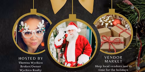 Photos w\/ santa and vendor market