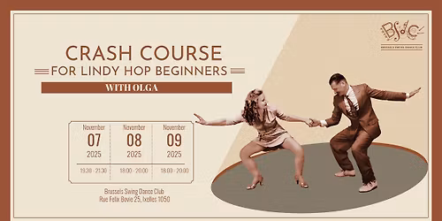 Lindy Hop Beginners in November 2025:  6 hours Crash Course with Olga