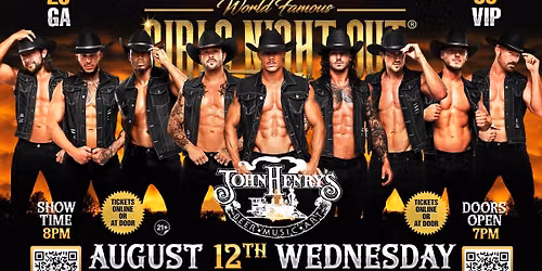 Aug 12th: Eugene, OR - GIRLS NIGHT OUT LIVE\u00ae AUSTRALIAN TAKEOVER at John Henry's