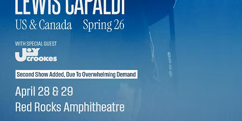 Lewis Capaldi Morrison Tickets