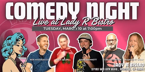 COMEDY NIGHT AT LADY R BISTRO