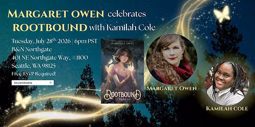 Margaret Owen celebrates ROOTBOUND at B&N Northgate