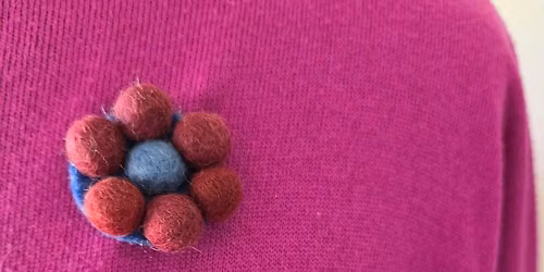 Kid's Art Class Felted Flower Pin