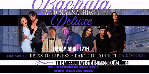 Phoenix Bachata & Salsa Night | Latin Dance Classes + Social Party (April 1