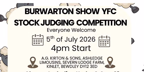 Burwarton Show YFC Stock Judging Competition 