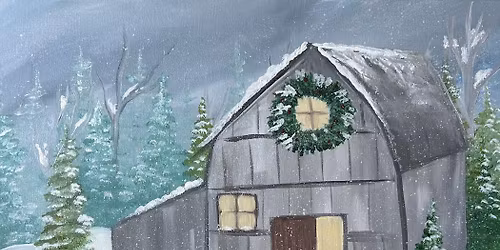 Rustic Snowy Barn-Paint Party