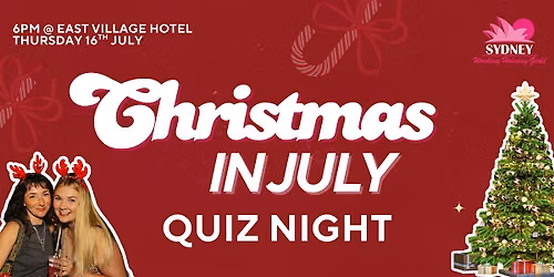 Christmas In July Quiz Night | Sydney Working Holiday Girls