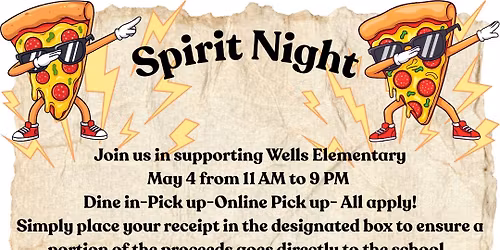 Wells Spirit Night at Crust Pizza!