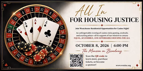 All In for Housing Justice: A Casino Night Fundraiser for WRO